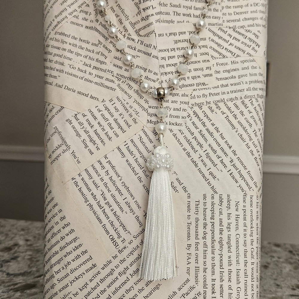 Chic White Tassel Necklace